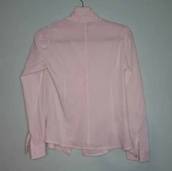 White Ribbon Ruffle Shirt - Picture 3 of 5